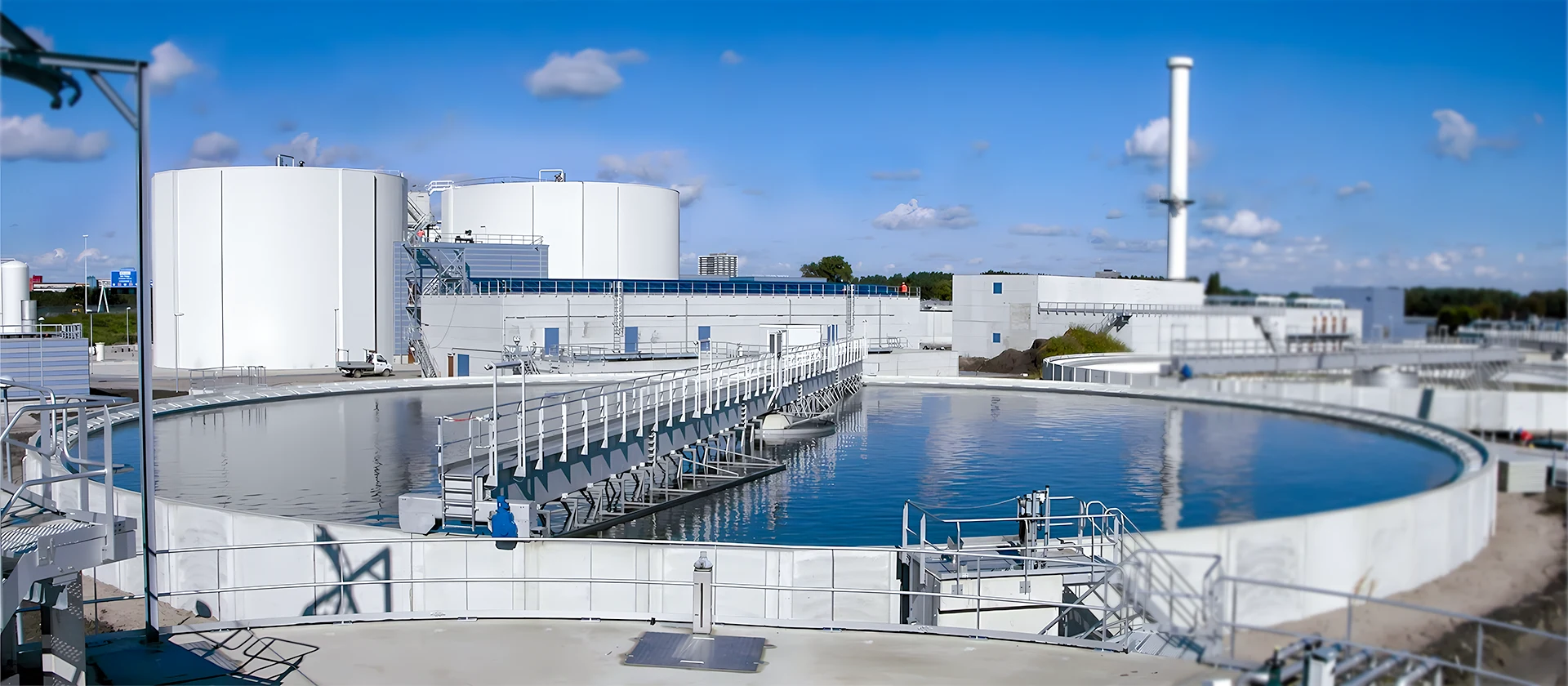 One large wastewater treatment plant.