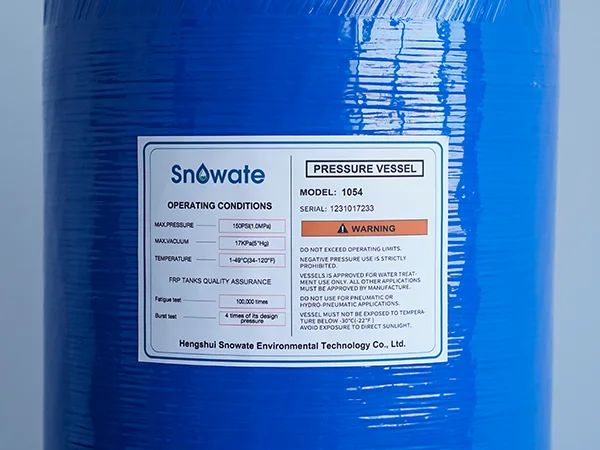 FRB tank is attached with a label indicating mode and trademark.