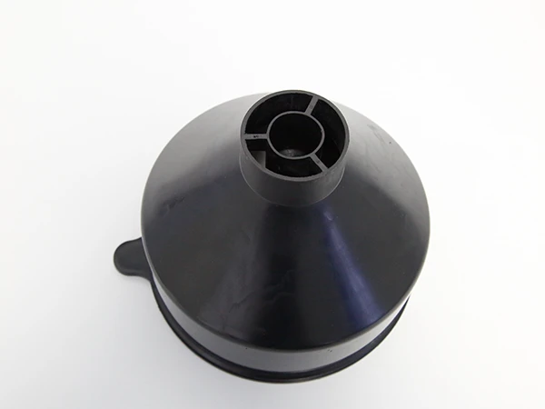 A bottom view of PE funnel